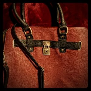 True Leather red and black Purse